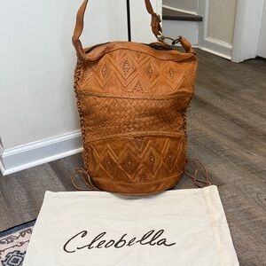 Cleobella Boho Large Leather Bucket Bag